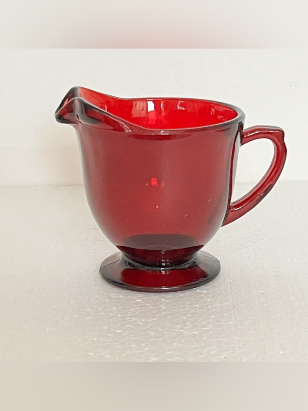 Vintage Anchor Hocking Royal Ruby depression Glass creamer Red